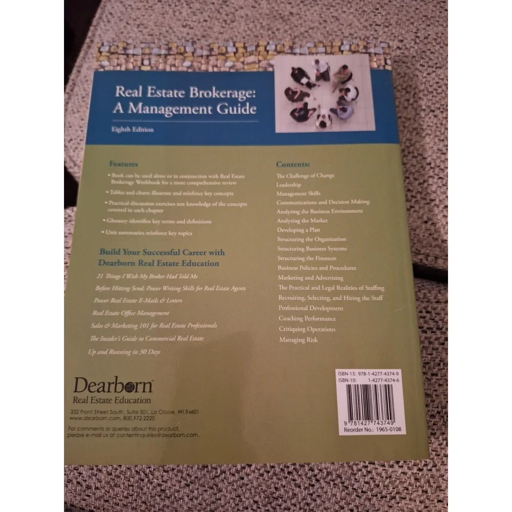 Real Estate Brokerage: A Management Guide Workbook, 8th Edition